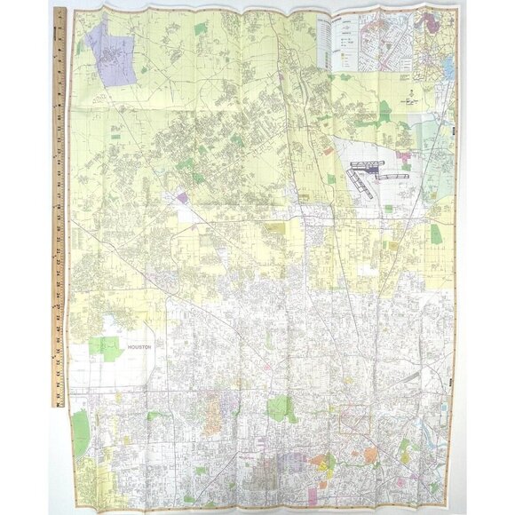 1996 Edition UniversalMAP Greater HOUSTON Texas Street MAP Transportation EUC - Picture 3 of 7